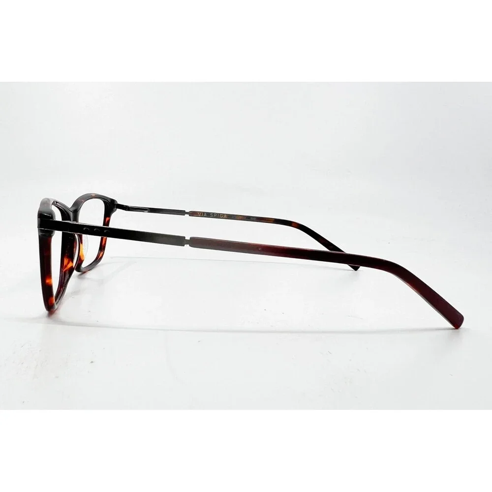 Via Spiga Simonetta Eyeglasses Womens Brown Tortoise Rectangular 53-15-140